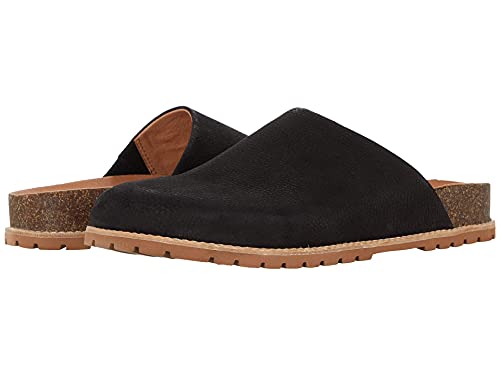 Madewell The Layne Clog Mule for Women - Slip On Design, Rounded Toe, and Lightweight Cork Footbed Footwear - True Black 8 M