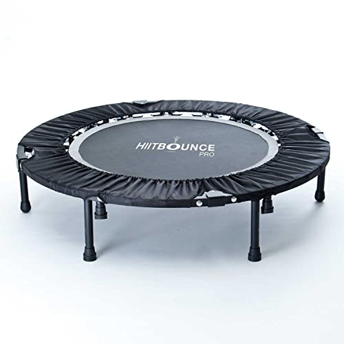 Maximus HIIT Bounce PRO USA | Exercise Trampoline for Adults | Folding Rebounder with Flat or Incline | Plus DVDs for Fitness & Weight Loss and Free Online Video’s | Max 400lbs | Already Assembled