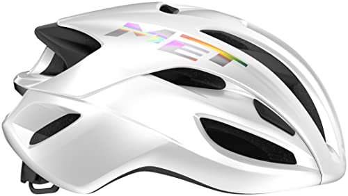 MET – RIVALE MIPS | Road Cycling Bike Helmet | Medium | Holographic White