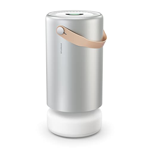 Molekule Air Pro, Air Purifier for Large Rooms up to 1000 sq. ft. w/PECO-HEPA Tri-Power Technology, for Smoke, Mold, Bacteria & Other Pollutants for Clean Air - Silver, Compatible with Alexa
