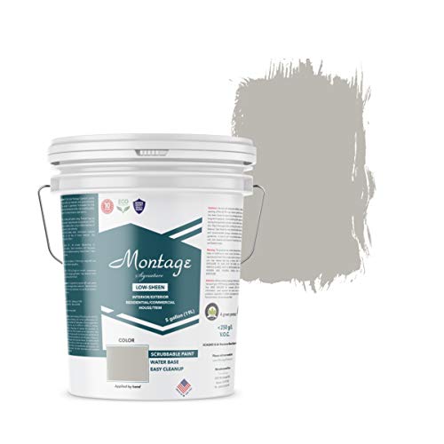 Montage Signature Interior/Exterior Eco-Friendly Paint, Pewter, Low Sheen, 5 Gallon