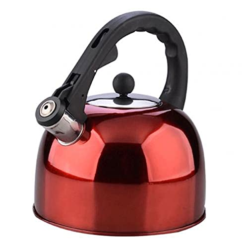 MXGLBFH Large Capacity Tea Kettle for Stove Top, Whistling Stainless Steel Tea Kettle Red (Size : 4.26 Quart)