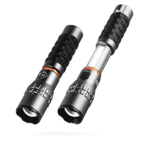NEBO Slyde King 2,000-Lumen Rechargeable LED Flashlight with 500-Lumen Work Light | Bright EDC & Camping Flashlight with 4 Light Modes and Magnetic Base