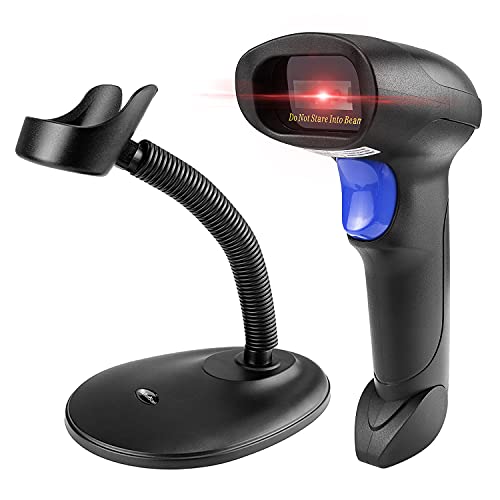 NetumScan Bluetooth QR Barcode Scanner with Stand, 3 in 1 Wireless 1D 2D Bar Code Scanner USB Image Bar Code Reader for Computer, Tablet, iPhone, iPad, Android