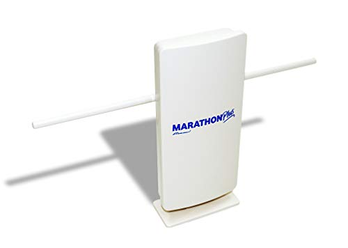 New 2020 Free Signal TV Marathon Plus Indoor/Outdoor Whole-House Digital TV Antenna with Breakthrough Amplified Technology for Long-Distance Performance and Superior HDTV Signal Resolution