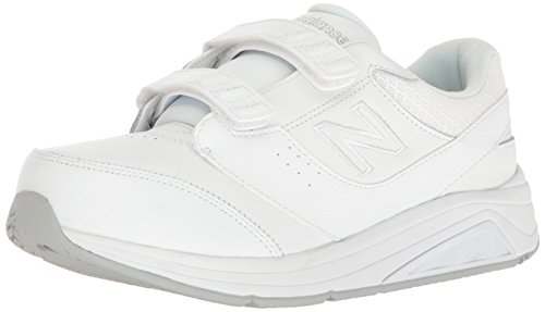 New Balance Women's 928 V3 Hook and Loop Walking Shoe, White/White, 8