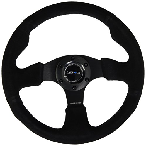 NRG Innovations RST-012S 320mm Race Style Suede  Steering Wheel with Black stitch