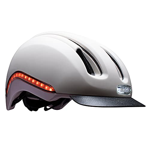 Nutcase, VIO, Bike Helmet with LED Lights and MIPS Protection for Road Cycling and Commuting, Rozay Matte MIPS Light, L/XL: 59cm-62cm