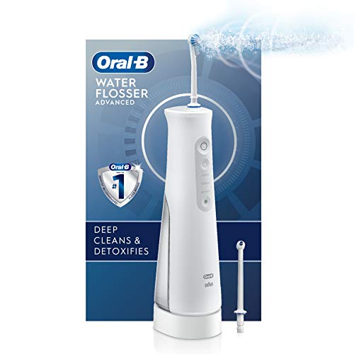 Oral-B Water Flosser Advanced, Cordless Portable Oral Irrigator Handle with 2 Nozzles (Packaging may Vary)