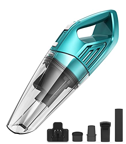 ORFELD Hand Vacuum, Rechargeable Hand Vacuum with 8000pa Powerful Cyclonic Suction, Lightweight Handheld Vacuum Cordless with 30 Mins Runtime, Versatile Nozzles for Pet Hair, Home and Car Cleaning,