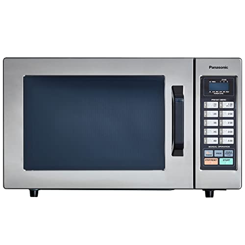 Panasonic Countertop Commercial Microwave Oven with 10 Programmable Memory and Touch Screen Control, 1000W of Cooking Power - NE-1054F - 0.8 Cu. Ft (Stainless Steel)