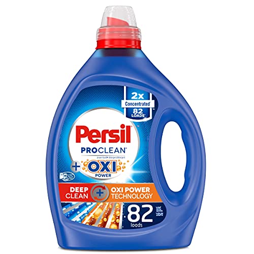 Persil Laundry Detergent Liquid, OXI Power Technology, High Efficiency (HE), Whitening and Brightening, 2X Concentrated, 82 Loads