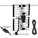 pingbingding Outdoor Antenna Digital HDTV Antenna Amplified Antenna with Mounting Pole 150 Mile Long Range High Gain for UHF/VHF 40FT Coaxial Cable