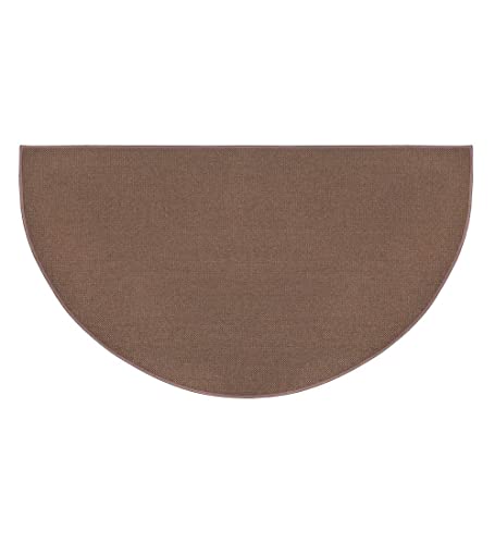 Plow & Hearth Flame-Resistant Fiberglass Half-Round Hearth Fireplace Area Rug, 27" x 48"