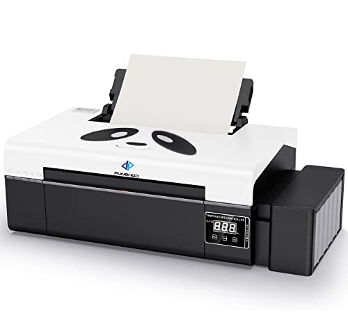 PUNEHOD A4 DTF Printer L805 Transfer Printer Built-in White Ink Circulation System for Dark/Light T-Shirt,Different Fabrics (Printer)