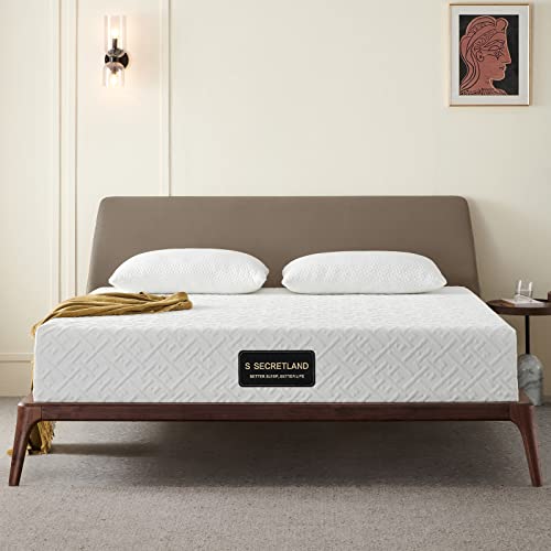 Queen Mattresses,S SECRETLAND Upgrade 12 Inch Gel Memory Foam Mattress in a Box,Comfortable and Breathable Mattress for Sleep Relief,Ultimate Motion Isolation,Fiberglass Free