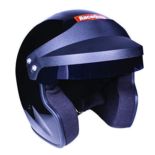 RaceQuip Open Face Helmet OF20 Series Snell SA-2020 Rated Gloss Black Small 256002