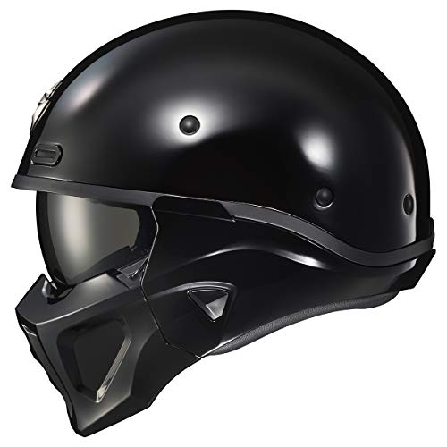 ScorpionEXO Covert X Open Face Half Shell 3/4 Motorcycle Helmet Bluetooth Ready Speaker Pockets DOT Solid (Black - LG)