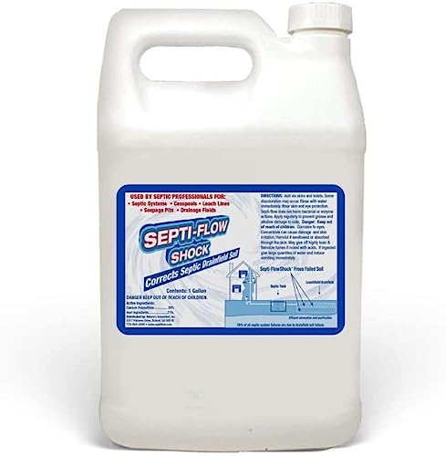 Septi-Flow | Septic System Shock Repair- Clears Drainfields, Dissolves Deadpan and Hardened Soil, Full Tank Treatment