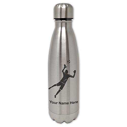 SkunkWerkz Water Bottle, Soccer Goalie, Personalized Engraving Included