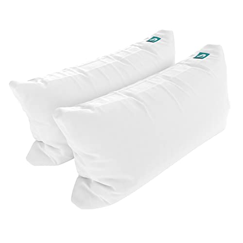 Sleepgram Bed Support Adjustable Hypoallergenic Cool Sleeping Loft Soft Pillow with Removeable Microfiber Cover, King Size, White (2 Pack)