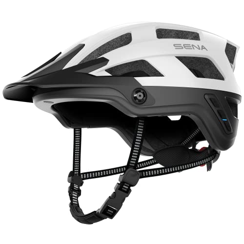 Smart Communications Mountain Bike Helmets - Sena M1 / M1 EVO (M1, Matte White, Medium)