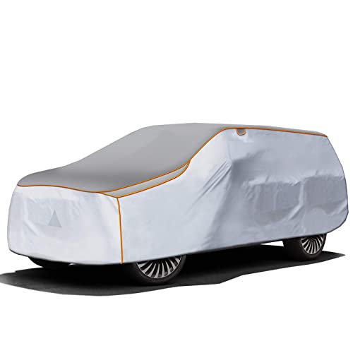 Sojoy Anti-Hail Damage Car Cover Thick Multi-Layered EVA Car Protector, Hail/Rain/Snow/Heat,Waterproof/Dustproof/Scratchproof/UV Protection,for SUV, Suitable for in Full Cover Size (SUV) (XXL)