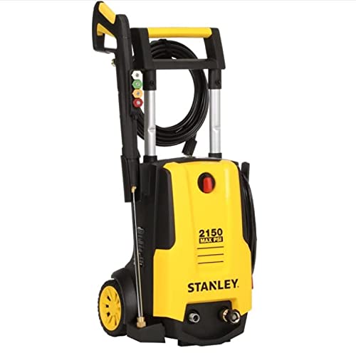 Stanley SHP2150 Portable Electric Pressure Washer, 2150 PSI, 1.4 GPM, 13 AMP, with Metal Lance, Foam Cannon, M22 Trigger Gun, 25' Hose, Quick Connect Nozzles