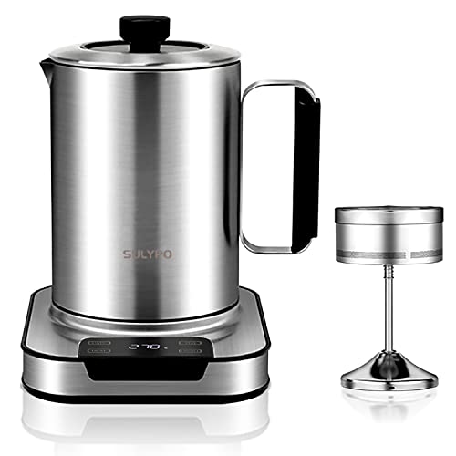 Sulypo Electric Percolator Coffee Maker with Double Layer Stainless Steel, Intelligent Coffee Machine Automatic Shut Off with One Touch Control for 24OZ, 700-1000ML