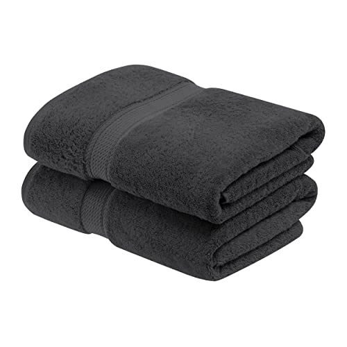 SUPERIOR Madison TS Set, Bath Towel 2-Pack, Charcoal, 2 Count