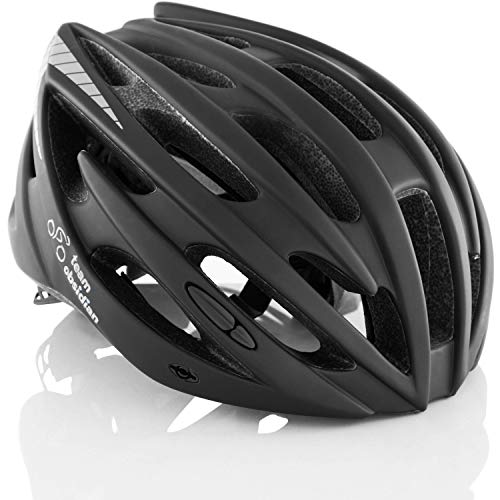 TeamObsidian Airflow Adult Bike Helmet - Lightweight Helmets for Adults with Reinforcing Skeleton - Comfortable and Breathable Cycling Mountain Bike Helmet - Black L/XL