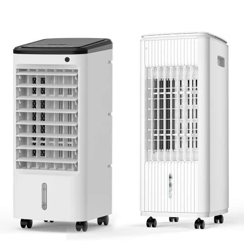 TEMEIKE Evaporative Air Cooler, 3-IN-1 Portable Air Conditioners for 1 Room, Windowless Swamp Cooler w/ 3 Modes & 3 Speeds, Remote, 70° Oscillation, Timer, Evaporative Cooler for Room Office Home