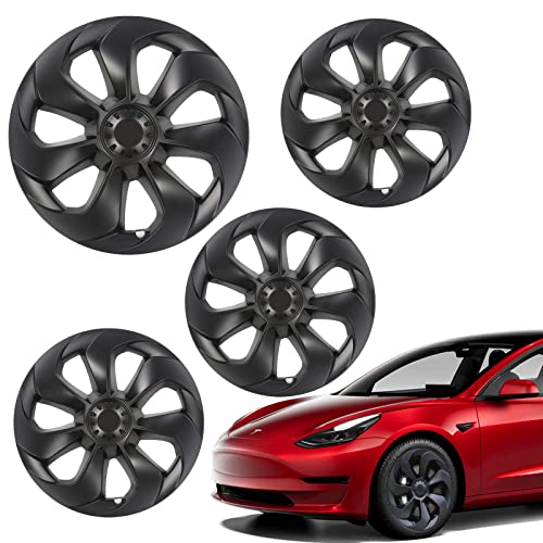 Terfulnel 19 Inch Hubcap Fit 2017-2023 Tesla Model Y Wheel Covers 4PCS Replacement Hub Caps Protection for Stylish Car Decor
