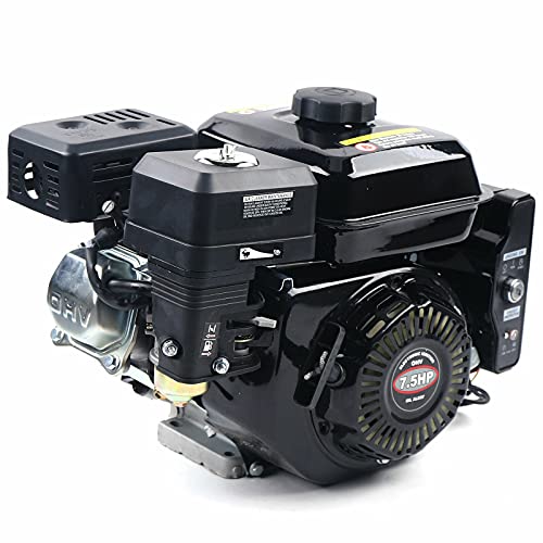 TFCFL 7.5 HP 212CC Electric Start Horizontal Engine, 4-Stroke Go Kart Gas Engine, Gas Power Gasoline OHV Motor, Black for Compressor Scarifier Lawnmower