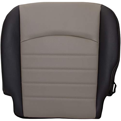 The Seat Shop Driver Bottom Replacement Vinyl Seat Cover - Two Tone (Compatible with 2009-2012 Dodge Ram ST Work Truck 1500, and 2010-2012 Dodge Ram ST Work Truck 2500/3500)