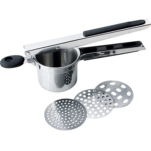 TOALOL Masher Kitchen Tool Kitchen Juicer Stainless Steel Can Be Multifunctional Potato Masher Silicone Grip Crusher Comfortable Wear Resistant Tool