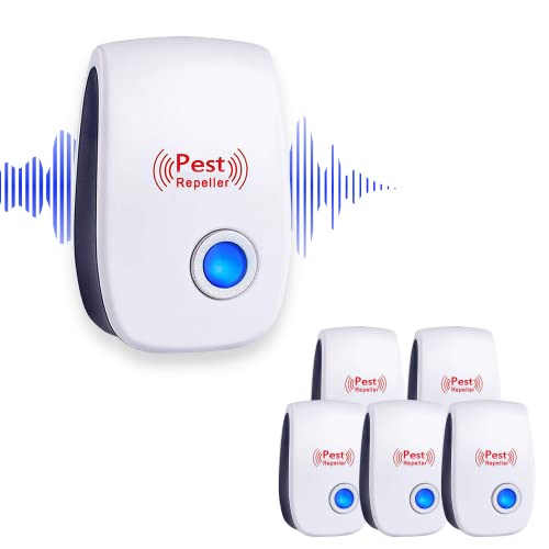 Ultrasonic Pest Repeller, Plug in Indoor Pest Control, Pest Repellent for Mouse, Insect, Roach, Spider, Rodent, Mosquito Repellent for House Hotel Office Garage Warehouse(6 Packs)