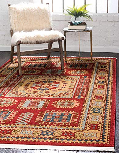 Unique Loom Sahand Collection Traditional Geometric Classic Red Area Rug (3' 3 x 5' 3)