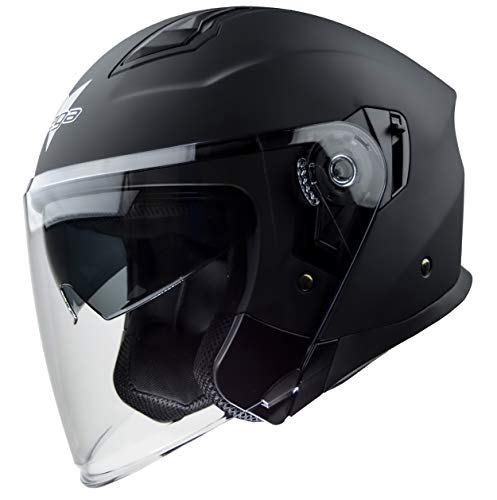 Vega Helmets unisex adult Open Face powersports helmets, Matte Black, Large US