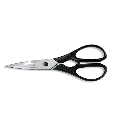 Victorinox Multipurpose Kitchen Shears - Ergonomic, Durable Kitchen Scissors - 4" - Black