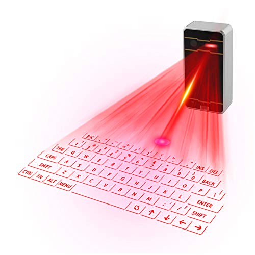 Virtual Keyboard, Mini Wireless Projection Bluetooth Virtual Keyboard for Desktop Laptop Tablet Smartphone