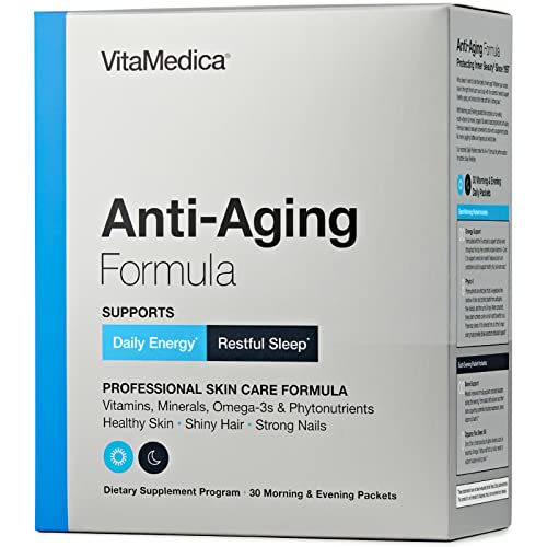 VitaMedica | Anti-Aging Supplement | Immune, Skin, Bone, Hair, & Improved Energy | Vitamin C, A, D, E & More | Biotin | Omega 3 | Antioxidants | Day & Night Supplement | Multivitamin for Women & Men