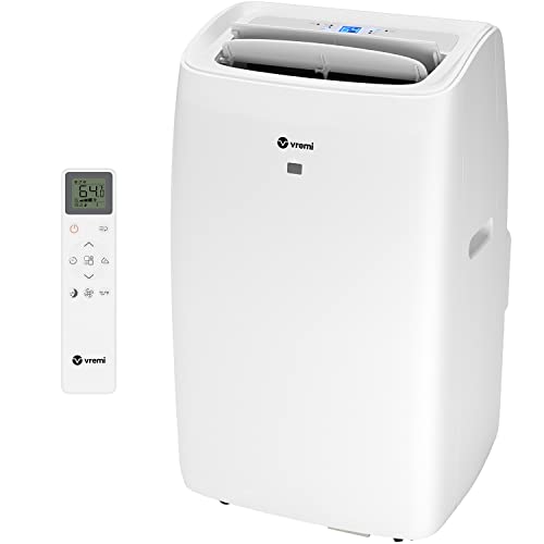 Vremi 10,400 BTU Portable Air Conditioner with Heat - for Rooms up to 450 Square Feet - Powerful AC Unit with Cooling Fan, Wheels, Washable Filter, Auto Shut Off and LED Display