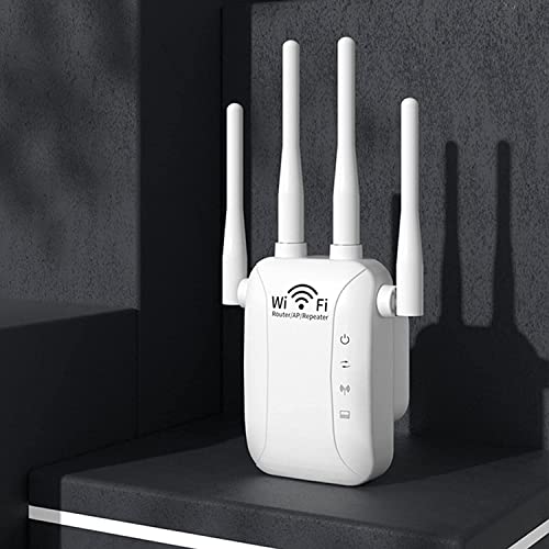 WiFi Extender Signal Booster, Wireless Signal Booster, Internet Booster, Internet Extender, 1200mMbps WiFi Amplifier, Dual Band 5Ghz/2.4Ghz, Quick Setup