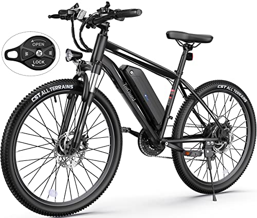Wooken Electric Bike for Adults 27.5'' E-Bikes with 500W Motor, 21.6MPH Mountain Bike with Lockable Suspension Fork, Removable Battery, Professional 21 Speed Gears Bicycle