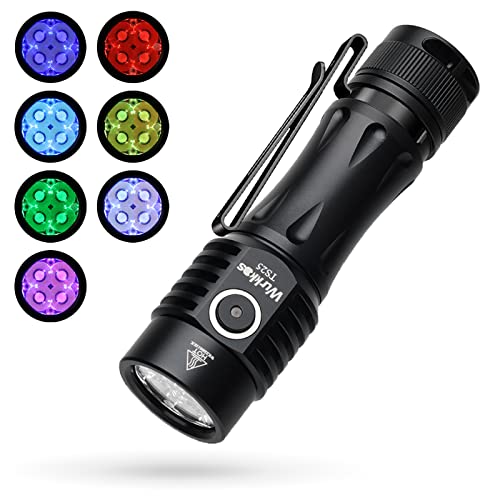 wurkkos LED Rechargeable EDC Flashlight, Super Bright High Lumen 4000 Lumen Pocket Small Flashlight with Andruril 2.0 UI, Powerful Compact Flashlight with Magnetic, Discharge Output(TS25-519A)