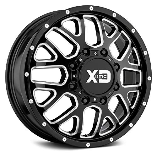XD Series by KMC Wheels XD843 GRENADE DUALLY Black Wheel (20 x 8.25 inches /8 x 154 mm, 127 mm Offset)