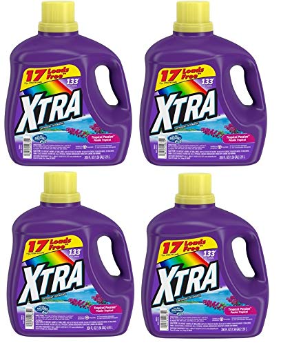 XTRA High Efficiency Laundry Detergent, Tropical Passion, 200 Fl Oz (Pack of 4)