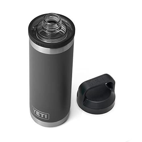 YETI Rambler 18 oz Bottle, Vacuum Insulated, Stainless Steel with Chug Cap, Charcoal