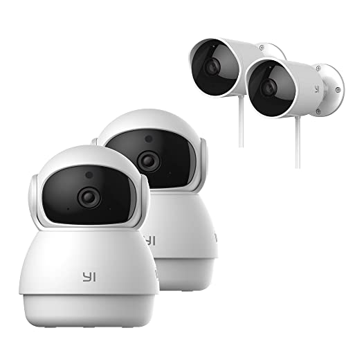 YI Dome Camera 2pc and Outdoor Camera 2pc Bundle